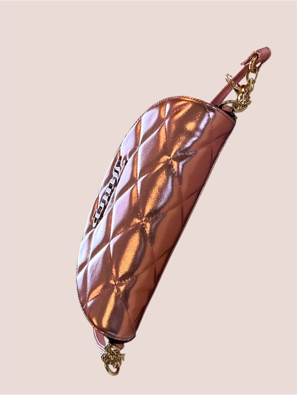 Juicy Couture Metallic Rose Gold Quilted Crossbody Bag - Picture 4 of 9